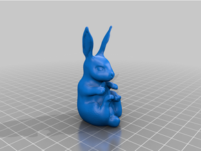 assis lapin bunny 3d print model - Mito3D