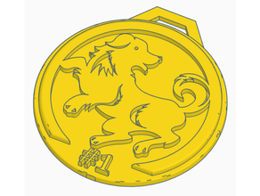 Hund Medaille 1 medallion Preis 3d print model - Mito3D