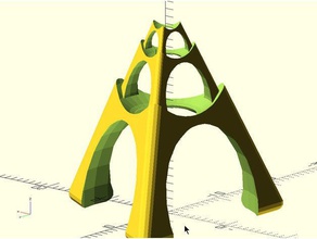 triple Stativ Marmor openscad stand 3d print model - Mito3D