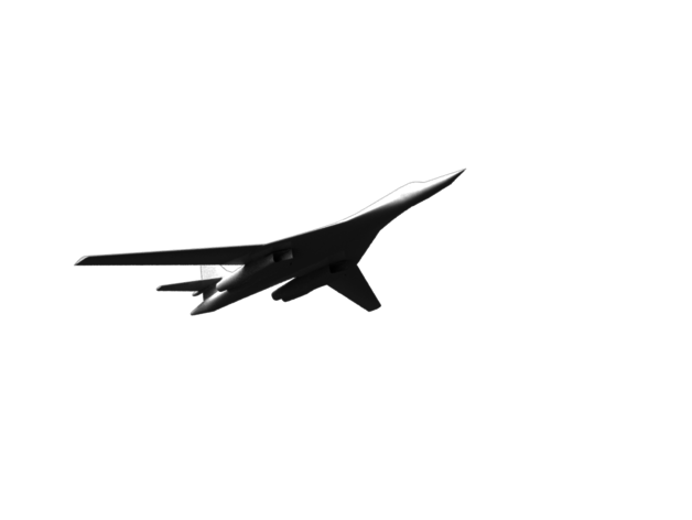 tu-160 aircraft airplane bomber strategic tupolev white swan 3D print model - Mito3D