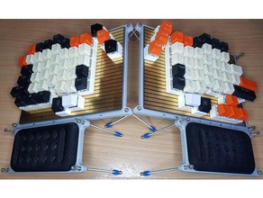 dumang dk6 lona caso ergo teclado ergonômico mecânico 3d print model - Mito3D