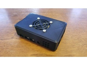 raspberry pi 4 case - 40mm fan 219 design cooling enclosure 4b snapfit 3d print model - Mito3D