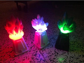 cristallo pietra preziosa lampada larp torcia elettrica fantasia led luce 3d print model - Mito3D