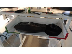 desk drawer keyboard tray border 3d print model - Mito3D