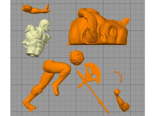 escanor pecados capitales 3D print model - Mito3D