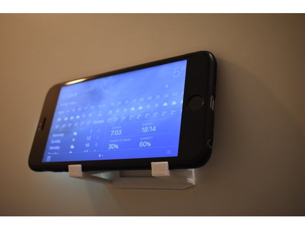 universal Wand Telefon Halter iphone Handy stand Mauer stehen 3D print model - Mito3D
