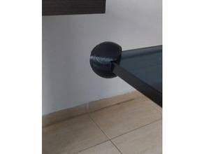 table corner protector 12mm 12mm ball corner protector table 3d print model - Mito3D