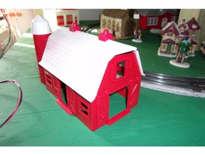 plasticville barn roof cap - scale model trains 3d print model - Mito3D