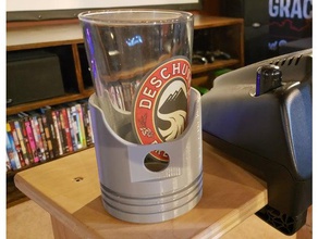 Kolben pint Glas Getränkehalter 3d print model - Mito3D