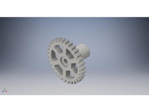 industrial gear door pull 3d print model - Mito3D