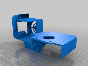 combined ender3 direct drive fan duct bl touch mount 3d print model - Mito3D