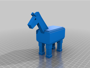 minecraft caballo 3d print model - Mito3D