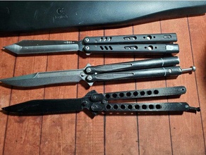 balisong - functional metal balisong blade butterfly knife flail knife pocket knife pocket operator stabalizer titanium