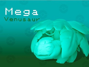 venusaur mega bulbasaur mignon figure herbizarre pokemon chiffres jouet 3d print model - Mito3D