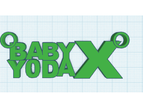 baby yoda necklace keychain thingy babyyoda 3d print model - Mito3D