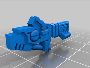 tau traje ciclónica gun remix 40k bits wargaming warhammer 3d print model - Mito3D