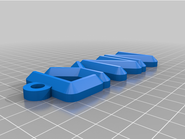 keychain 6 customized 3D print model - Mito3D