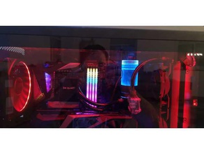 pc watercooling reservoir watertank expansiontank rgb ring expansion water 3d print model - Mito3D