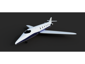 private jet Flugzeug Konzept Modell 3d print model - Mito3D