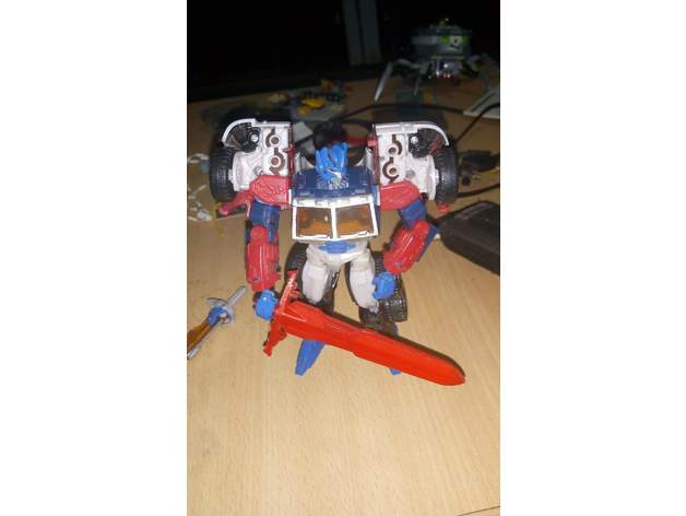 trasformatori spada generazioni g2 optimus prime 5mm gestire 3D print model - Mito3D