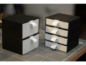 simples gavetas vaso modo gaveta mini 3d print model - Mito3D