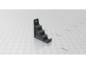 moringa wallholder baquetas pierna soporte rack 3d print model - Mito3D