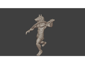 anubis egípcio deus miniatura rpg estátua tampo mesa jogos 3d print model - Mito3D