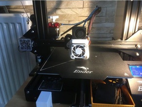 mini v2 ender 3 fan mount mod 3d printer parts cooling duct creality 3d print model - Mito3D