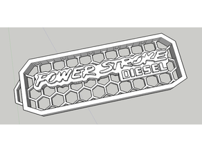 ford powerstroke diesel keychain 60l 73l 3d print model - Mito3D