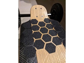 lacroix skateboard hexagon grip tape stencil guide electric 3d print model - Mito3D