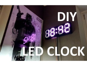 led clock 7segement arduino diy electronic esp8266 light mechatronic neopixel poland segments time uttech wemos wifi 3d print model - Mito3D