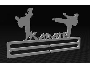 karate medaglia gancio 3d print model - Mito3D