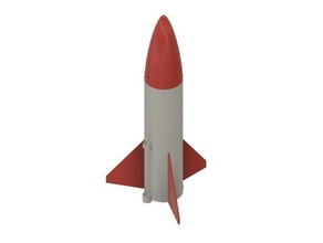 Mikro Rakete Leistung druckbar Stück Modell 3d print model - Mito3D