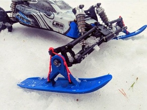 universel rc ski ensemble 110 petit chariot radio voiture neige motoneige truggy hiver 3d print model - Mito3D