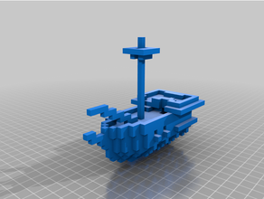 Schiff Minecraft 3d print model - Mito3D