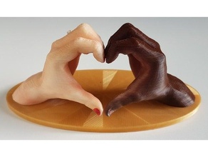 heart hands love 3d print model - Mito3D