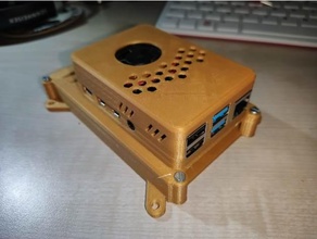 raspberry pi 4 case fan & hdd enclosure 3d print model - Mito3D