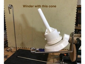 cone yarn winder small skeins yarncraft 3d print model - Mito3D