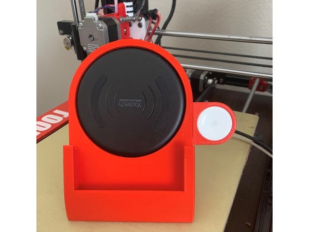 yootech fili caricabatterie In piedi Mela orologio attaccamento dock i phone qi 3D print model - Mito3D