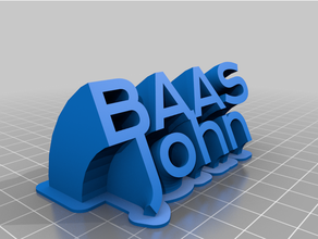 customized sweeping 2-line plate text 3d print model - Mito3D