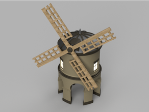 chesterton windmill building english folk tower united kingdom village 3d print model - Mito3D