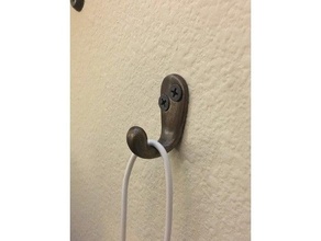 antique-style hat hook headphone wall 3d print model - Mito3D