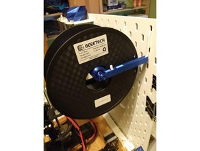 ikea skadis bearing filament roller ender 3 holder spool mount 3d print model - Mito3D