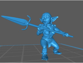 goblin girl spear nsfw 3d print model - Mito3D