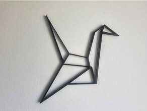 paper bird wall art 3d print model - Mito3D