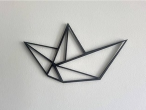 paper boat wall art 3d print model - Mito3D