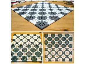 dobrável xadrez borda designs 3d print model - Mito3D