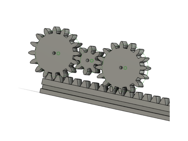 rack pinion 3D print model - Mito3D