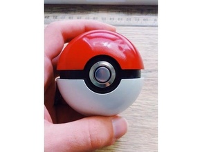 pok ball led button cosplay mirror pokeball pokemon prop shell sphere switch 3d print model - Mito3D