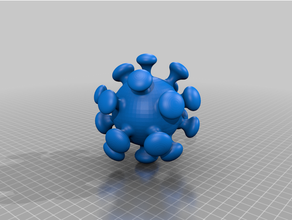 kovid 19 manyetik koronavirüs kovid19 3d print model - Mito3D